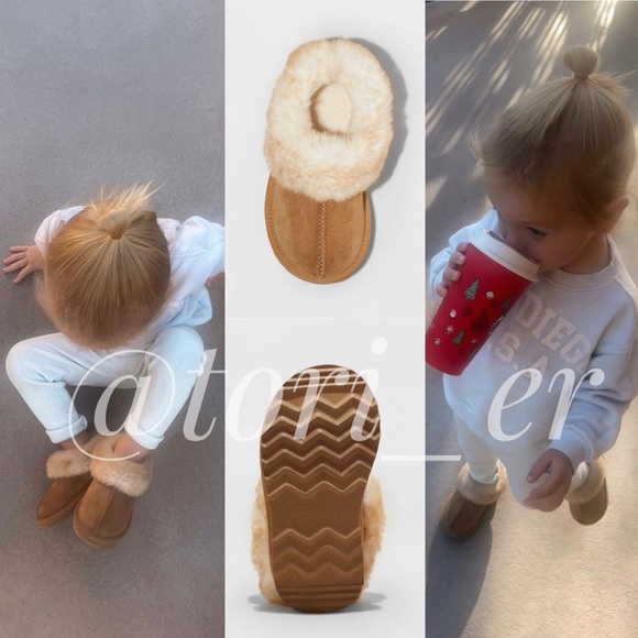 Cat and Jack Toddler Boys | Girls Channing Clog Slippers Brown - Picture 1 of 6